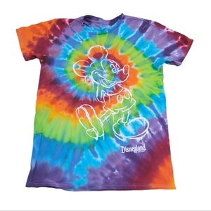 Disneyland Resort Spiral Tie Dye T-Shirt Mickey Mouse women's size Small